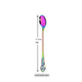 Stainless Steel Cutlery Set Knife Tea Fork Ice Cream Spoon Tableware Set Western Kitchen Flatware Rainbow Vintage Dinnerware Set