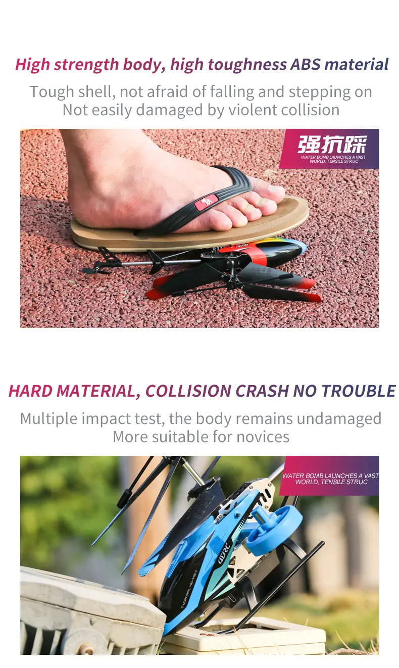 耐久性のある abs プラスチックボディを備えた、青色および黒色の 4drc m5 リモートコントロール rc ヘリコプター。高度保持機能を搭載しています。