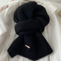Women's Winter Warm Scarf Neck Wraps Cashmer Student Neck Warmer Shawl Solid Color Girls Scarves Bib For Outdoor Skiing Cycling