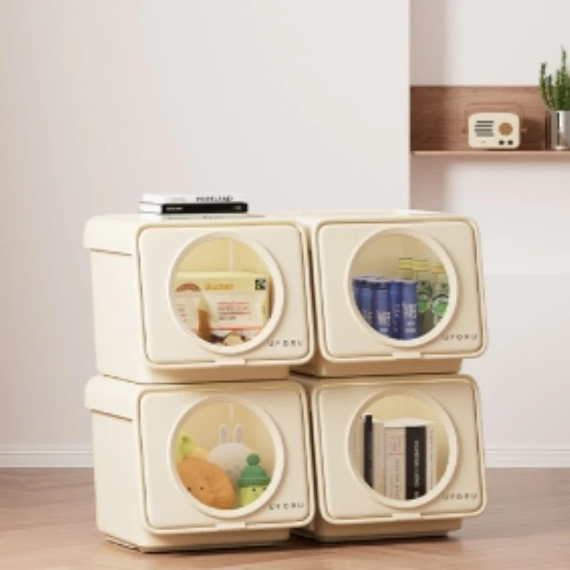 Simple Household Storage Box, Toy and Snack Organizer, Flip-Top Storage Shelf, Large Capacity Multi-Compartment Storage Bin