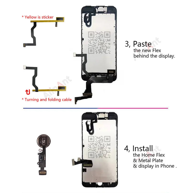 Waterproof Sticker + Flex For iPhone 7 8 6 6s Plus SE 2020 2022 2 3 Return Back Home Button Flex Cable Phone Parts