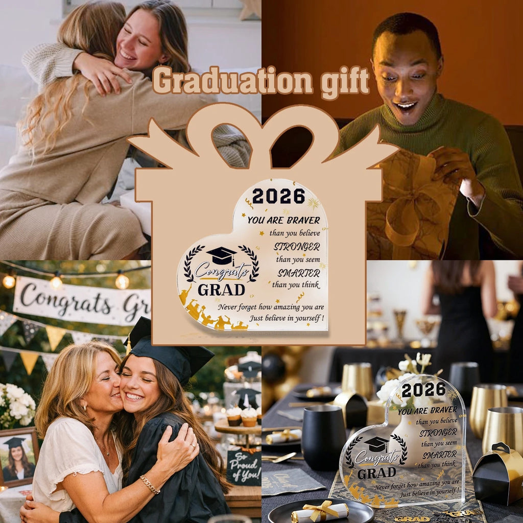 Graduation Acrylic Keepsake Congrats Grad Party Decor Class of 2026 Favors Desktop Ornament Grad Season Celebration Gifts