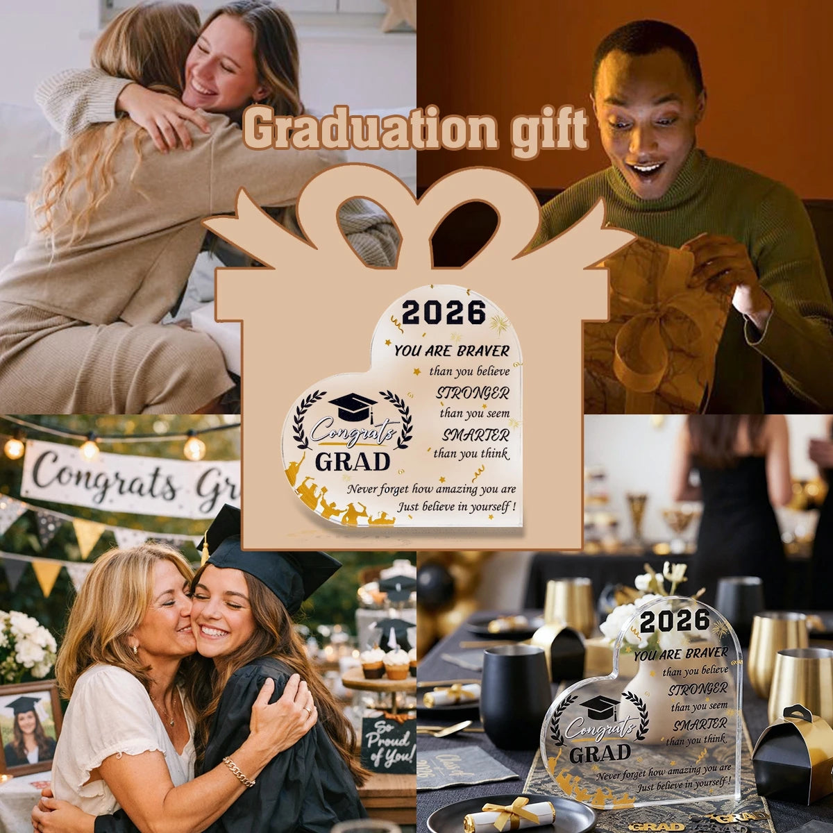 Graduation Acrylic Keepsake Congrats Grad Party Decor Class of 2026 Favors Desktop Ornament Grad Season Celebration Gifts