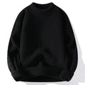 2023 New Mens Knitted Sweaters Round Neck Long Sleeve Harajuku Men Casual Pullover Autumn Winter Male Soild Color Warm Sweater