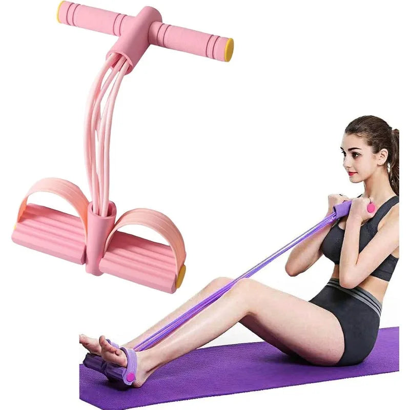6 Tubes Resistance Band Set Multifunctional Workout Exercise Bands with NBR Comfort Handles Home Fitness Training Equipment