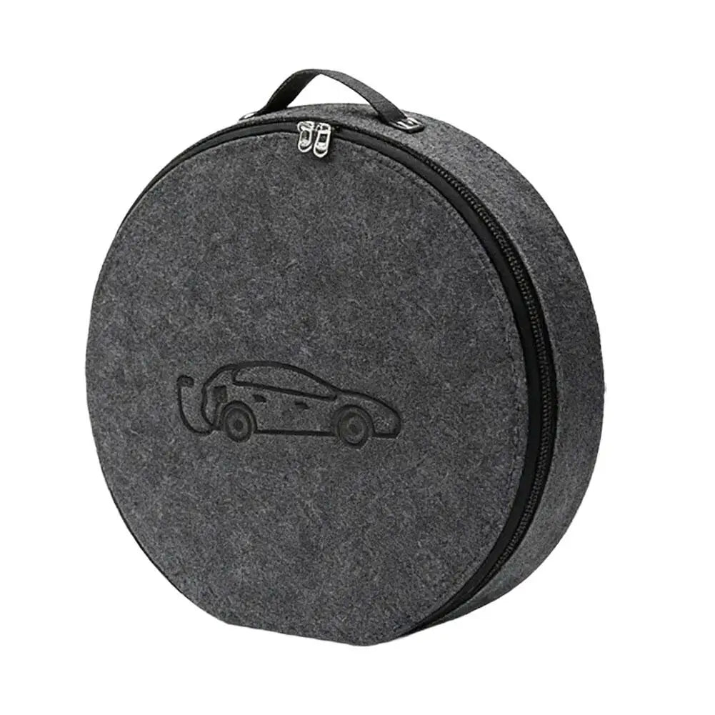 Charging Cable Storage Bag 1PC Carrying Case For Electric Vehicle Charger Portable Square Round Trunk Organizer Car Accessories