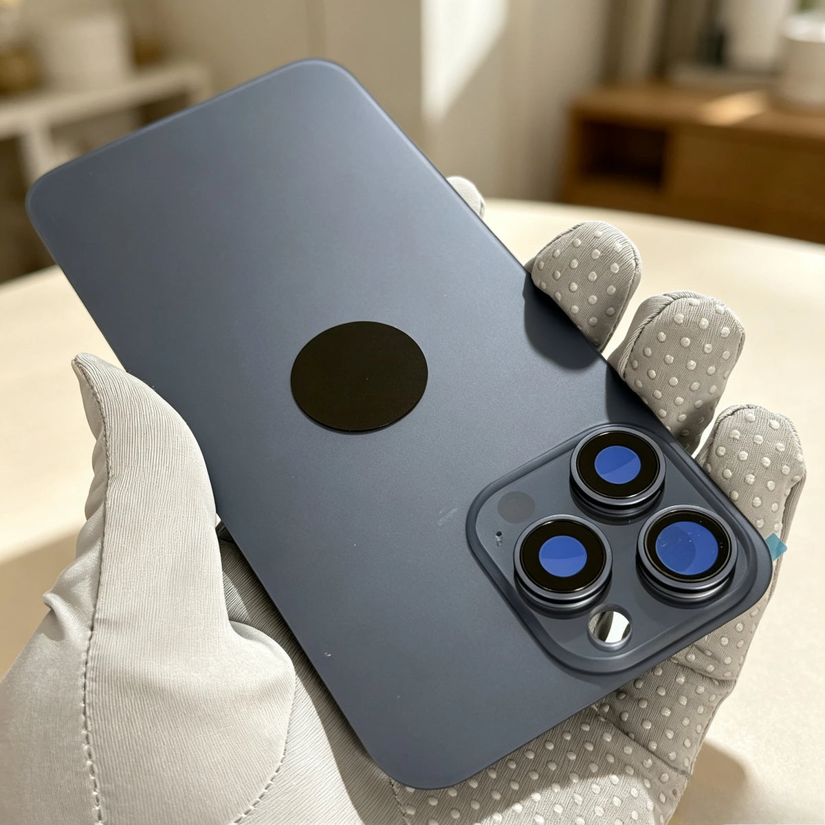 Rear Back Glass Replacement For iPhone 15 Pro 16 Pro Max Rear Cover With Camera Lens Bracket Built-in Magnets Repair Spare Parts