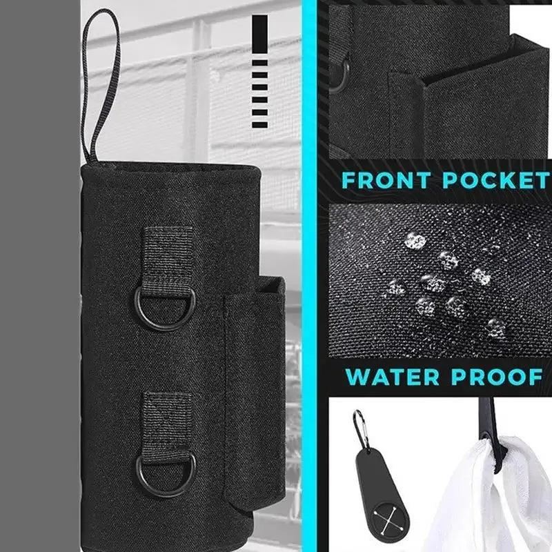Magnetic Gym Water Bottle Bag Non Slip Magnetic Gym Sling Bag Portable Magnetic Water Bottle Carrier Holder for Gym Accessories