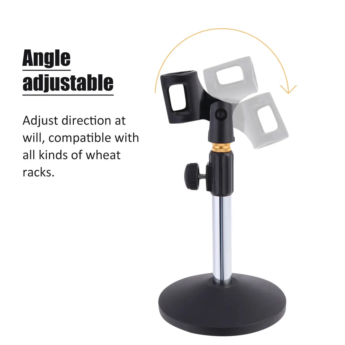 Portable Microphone Stand Professional Pedestal Feet Adjustable Desk Holder Bracket Speech Live Fixing Frame Mic Accessorise