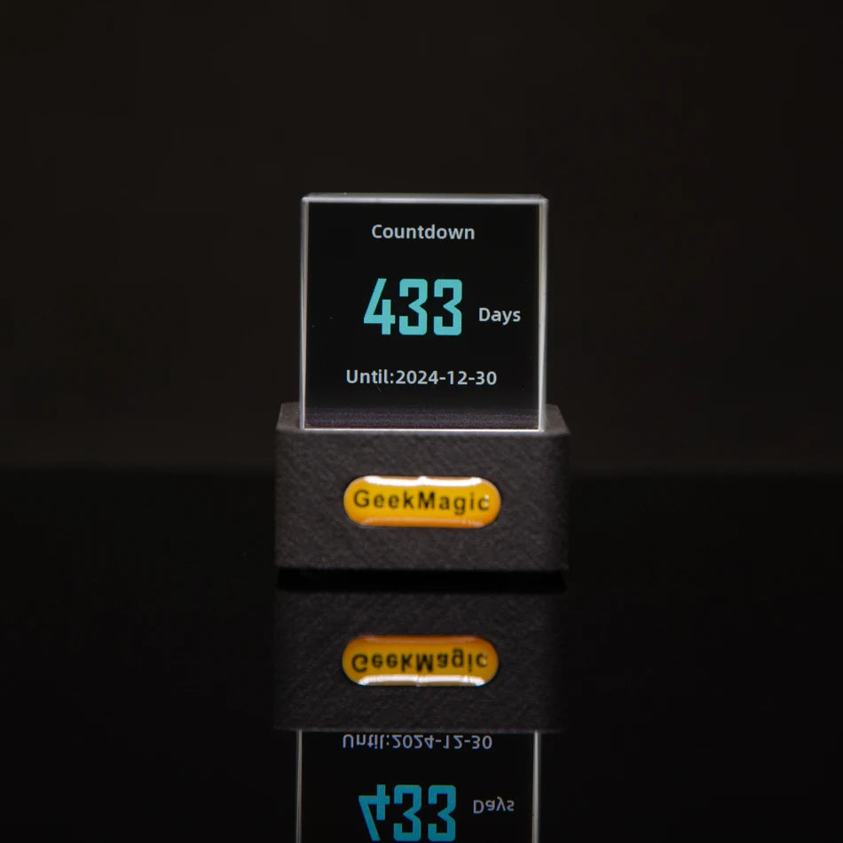 GeekMagic GIFTV Crystal Holographic Desktop Decoration Smart Weather Station Digital Clock with GIF Animations