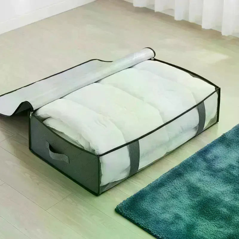 4 Pack Under Bed Storage Containers Blanket Storage Bag Shoe Storage And Organization Space-Saving Bedding Organizer For Bedroom