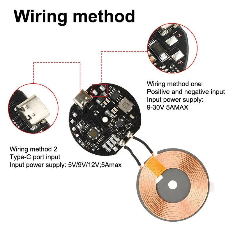 20 Watts Rapid Wireless Charging Board, Mobile Phone Vehicle Charger, High Power 12V/24V Transmitter