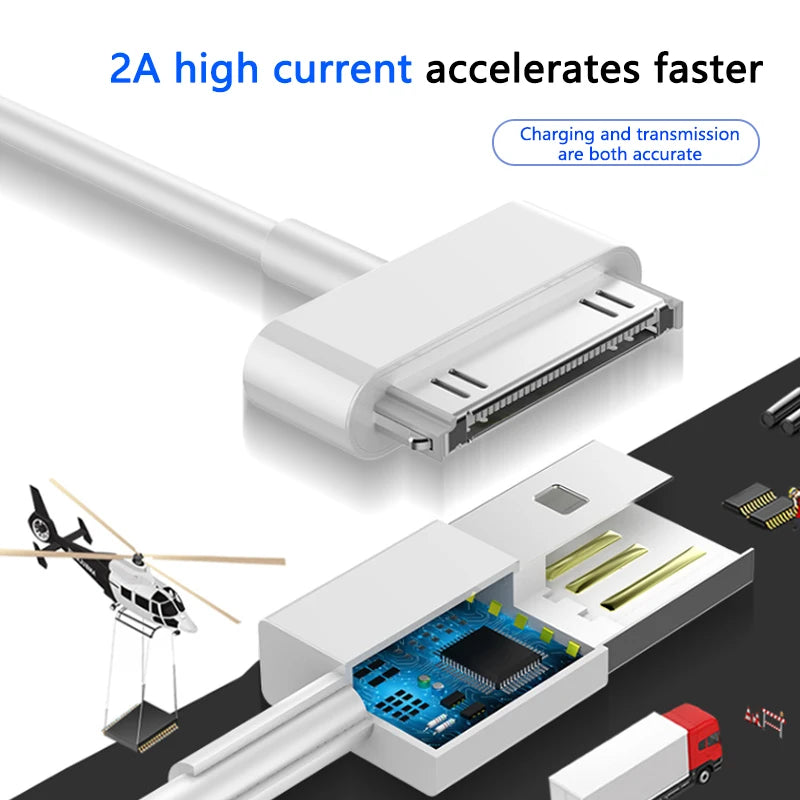 30 Pin Cord Adapter Accessories For IPhone 4 4s 3G 3GS IPad 1 2 3 IPod Touch Charging Data Cable Usb Charger Phone Accessories