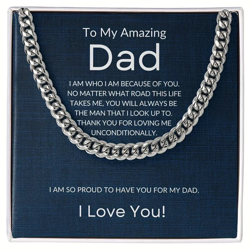 Father's Day Card Gifts Box For Men,Party  Edgy  and brithday Gifts for father,Men's Jewellery Accessories Box From Daughter Son