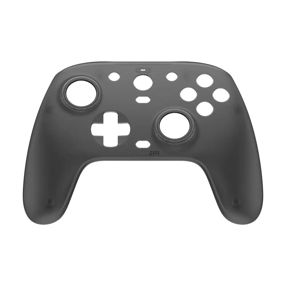 Black translucent silicone controller shell for Nintendo Switch Pro featuring anti-friction rings compatible with Gamesir G7 Pro carrying case accessories for Xbox Series.