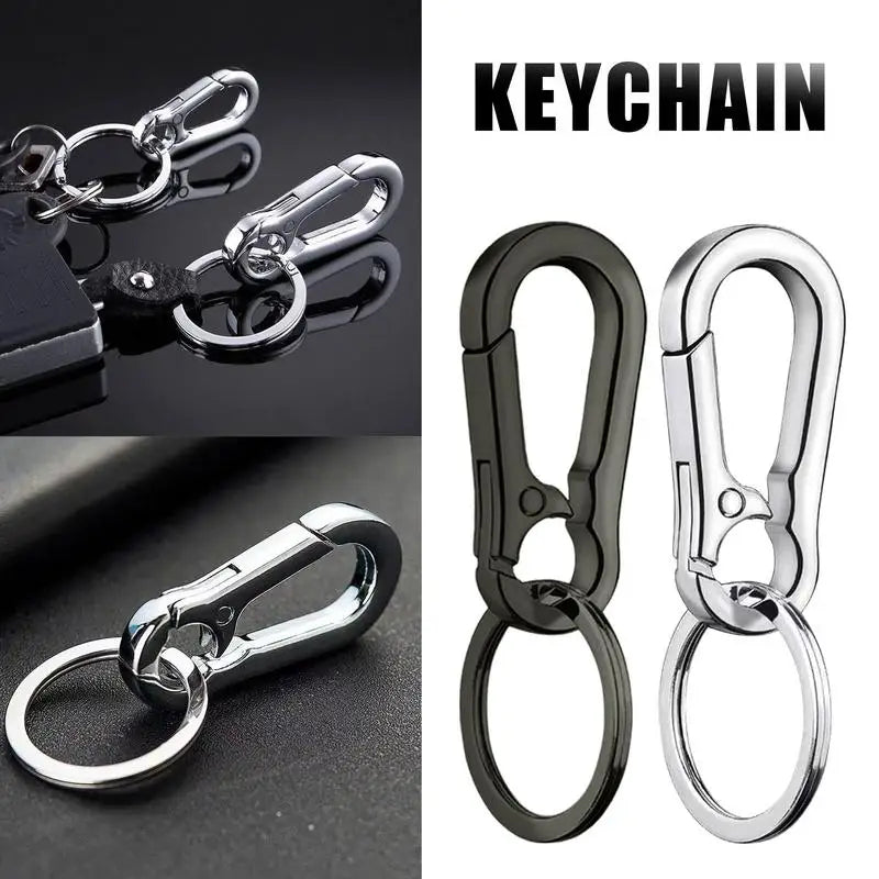 car Keychain Anti-Lost Zinc Alloy auto Key Chain With KeyRing Gourd Buckle Carabiner Keychain Car Key Ring  Hanging Buckle