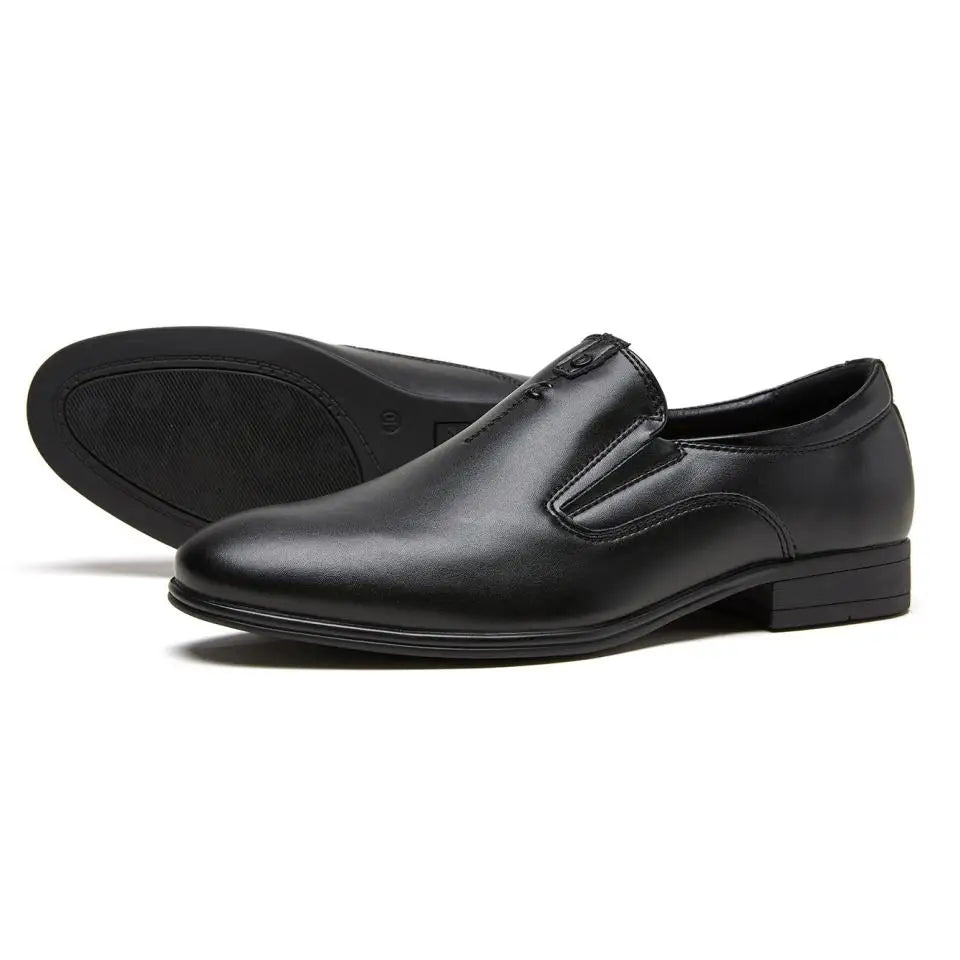 Desai Men's 2026 Autumn Winter PU Leather Slip-on Dress Shoes Non-slip Sole Leather Casual Shoes For Business Wedding Occasions