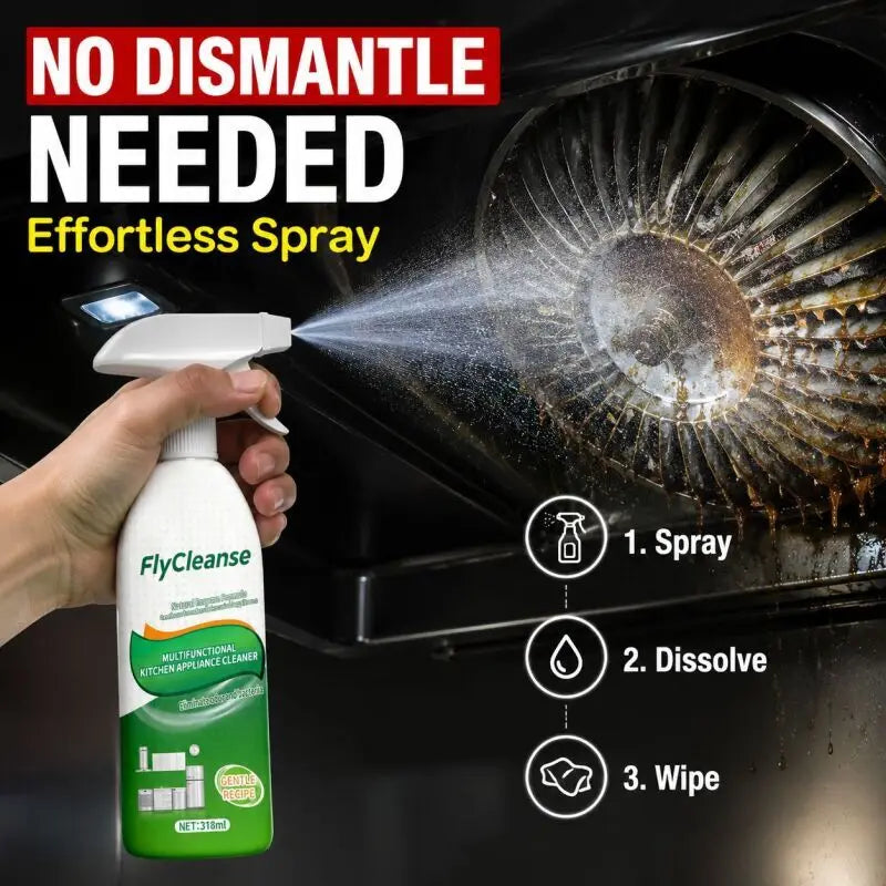 Kitchen Appliance Cleaner No Rinse Cleaning Spray Stain Remover Deodorizing Gentle Non Irritating for Fridge Stove Microwave