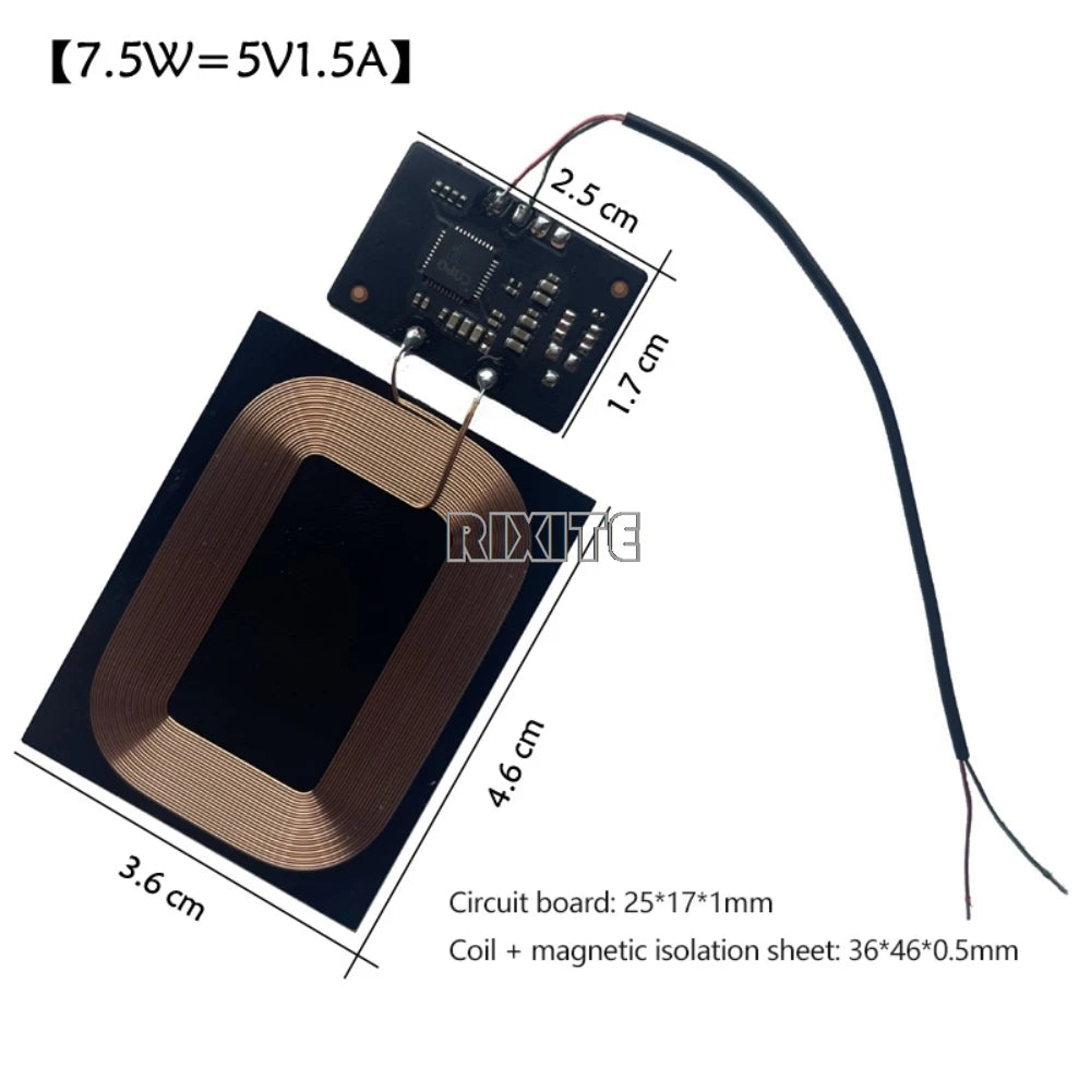 5W/7.5W/10W Wireless Charging Standard Universal Wireless Charger PCBA Circuit Board With Coil DIY Wireless Receive Module
