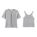 Women's Clothing 2025 New Style European And American Fashion Simple Pearl Decoration Knitted Top Knitted Vest