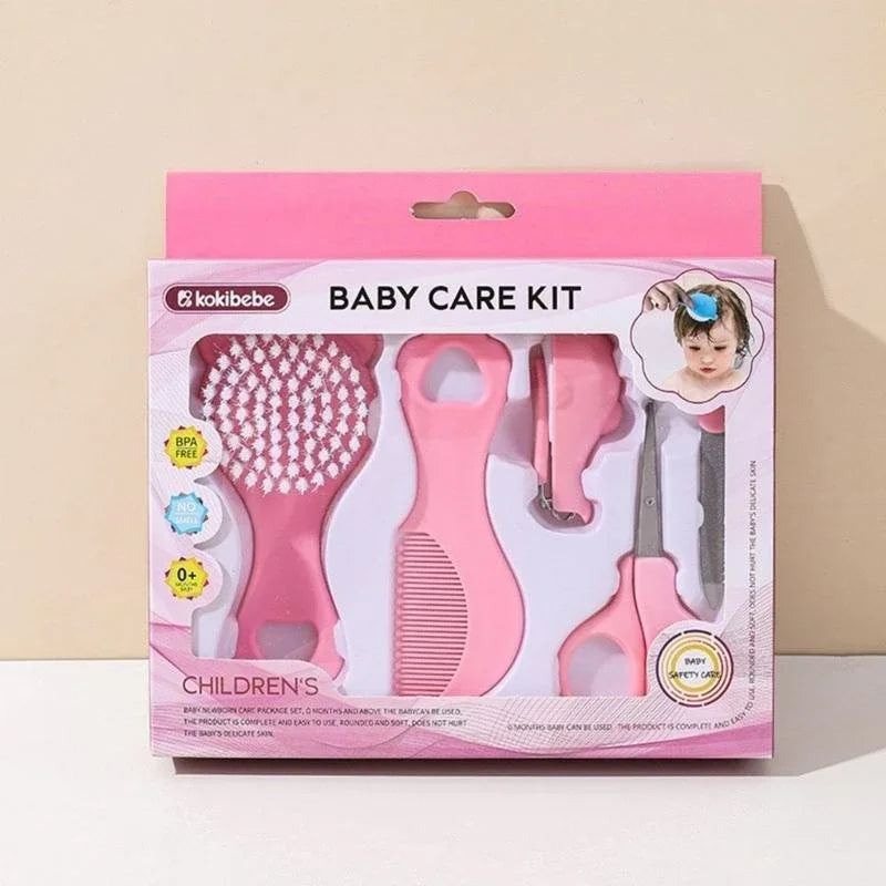 5 Piece  Baby Care Essential Kit Grooming Set Cartoon Bristle Soft Infant CombDesign Gentle Hair Brush Safe