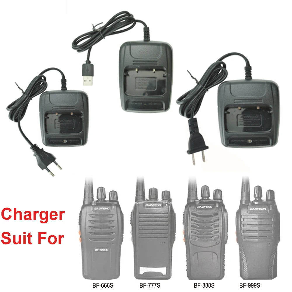 Original EU/US/USB Charger Special Desk Charger for Baofeng BF-888S BF-777S BF-666S Two Way Radio Walkie Talkie USB Charger