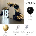 18th Birthday Party Decor Balloons Garland Black Gold Latex Balloon Arch Kit New Year Graduation Baby Shower Wedding Decoration