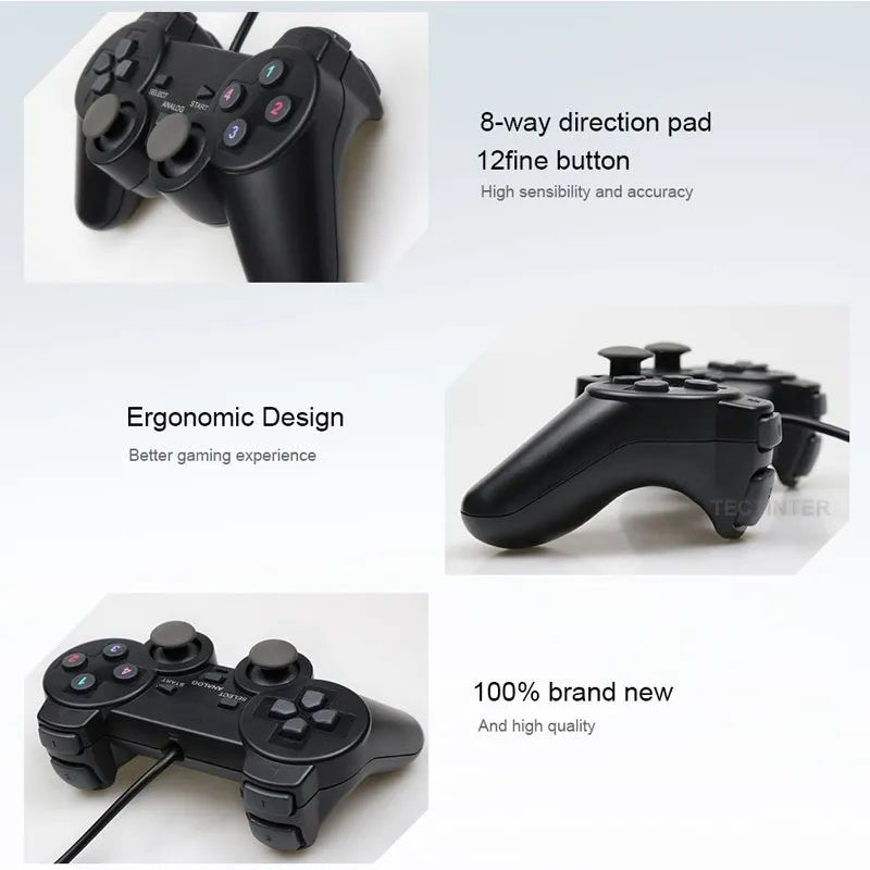 Wired USB PC Gaming Joystick Gamepad Game Controller for Windows Laptop Computer WinXP Win7 Win8 Win10 Gaming Accessories