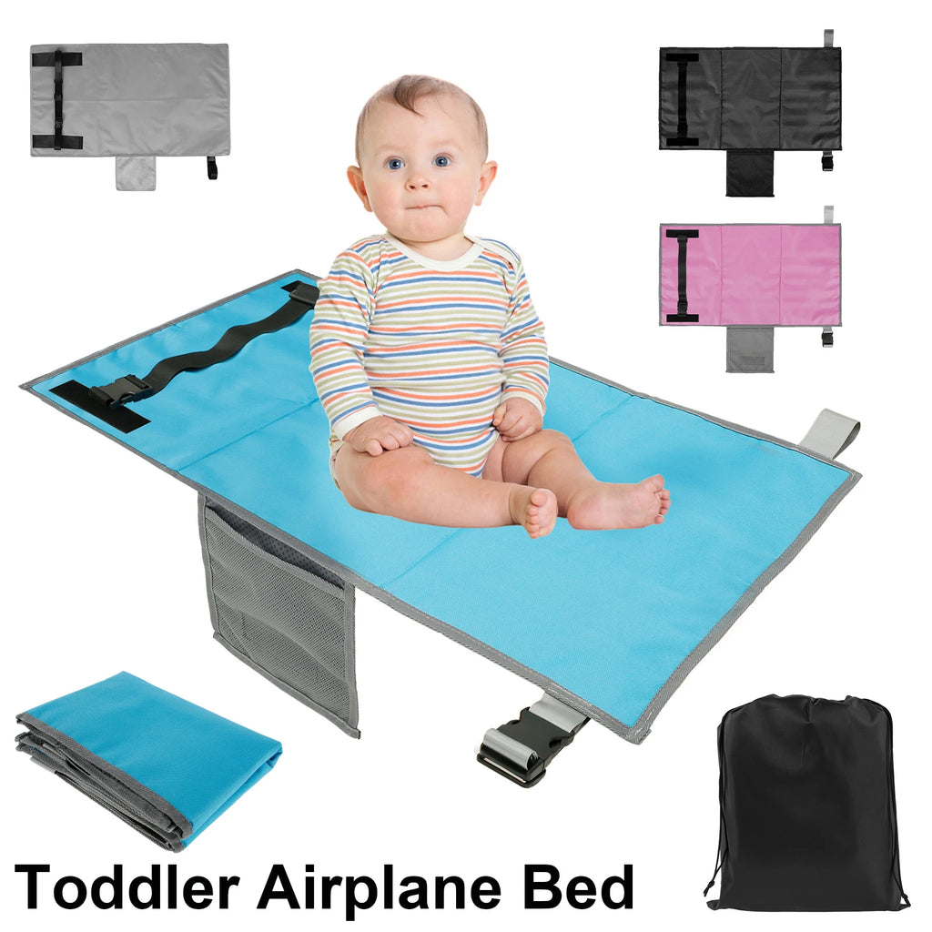 Kids Travel Airplane Bed Portable Children Pedals Beds Foot Leg Rest Hammock Baby Footrest Bed Toddler Airplane Seat Extender