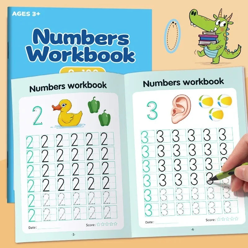 48Page Numbers 0-100 Practice Book Handwriting Practice Book、Math Learning Copybook 、Math for Homework  Back to School Supplies
