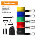 Resistance Elastic Bands Exercise Strength Training Fitness Bands with Door Anchor Handles Legs Ankle Straps for Home Workouts