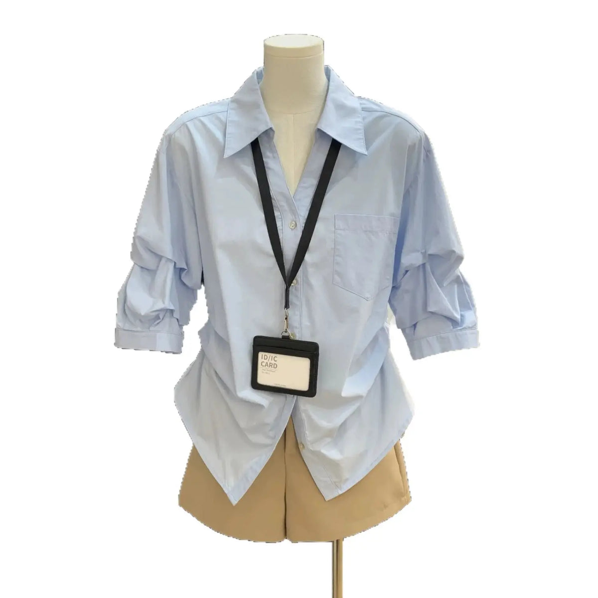 Women's Loose Casual Shirt, Spring/Summer New Arrival, High-Waisted Slimming, Stylish Flared Collar, Versatile Long Sleeve