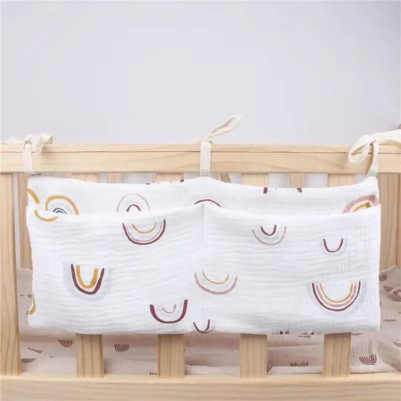 Newborn Baby Storage Bag Multi-functional Diaper Organizer Toys Drink Storage Bag Cradle Bed Crib Side Portable Storage Bags