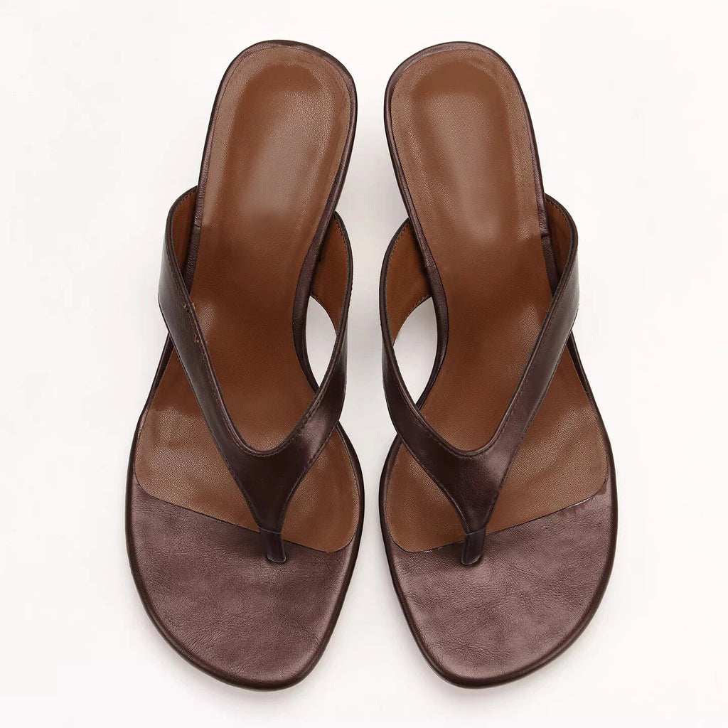 *Fashionable Hot Selling Elegant Sexy Casual Sandals for Women Summer New Comfortable Toe Clamped Banquet High-heeled Slippers
