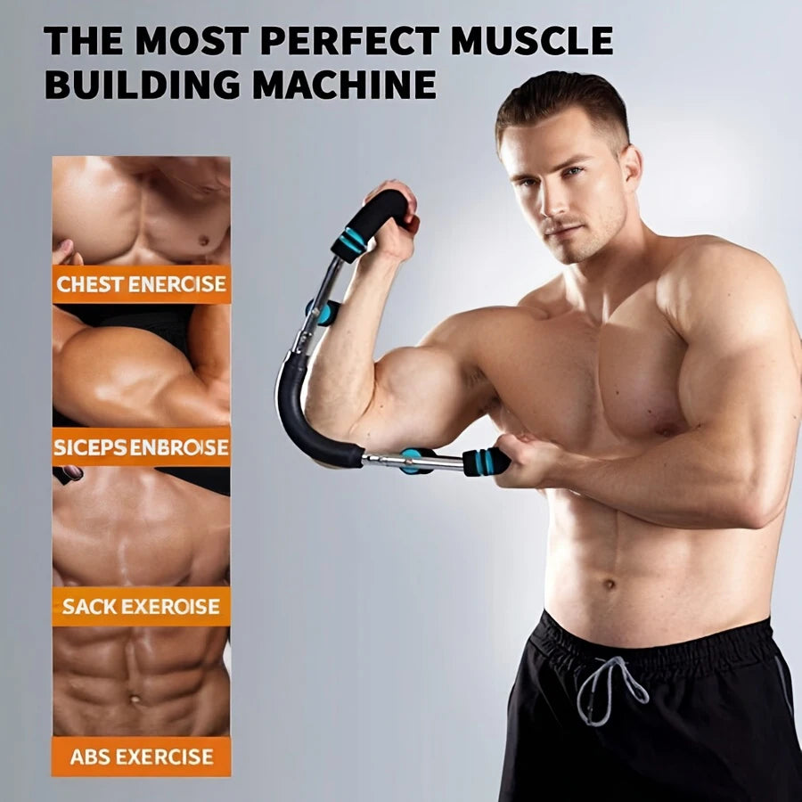 Adjustable Resistance Stainless Steel Chest And Arm Trainer for  Detachable Home Gym Equipment Fitness Tool for Upper Body Muscl