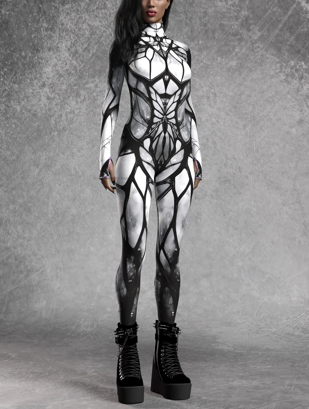 Women Unique Jumpsuit Multicolour Printing Holiday Party Wear Rave Onesie Cosplay Costume Festival  Bodysuits Rompers