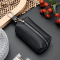 Leather Car Key Wallet Double Zipper Fashion 1Pcs Slim Key Holder Keychain Case Perfect for Travel Commute