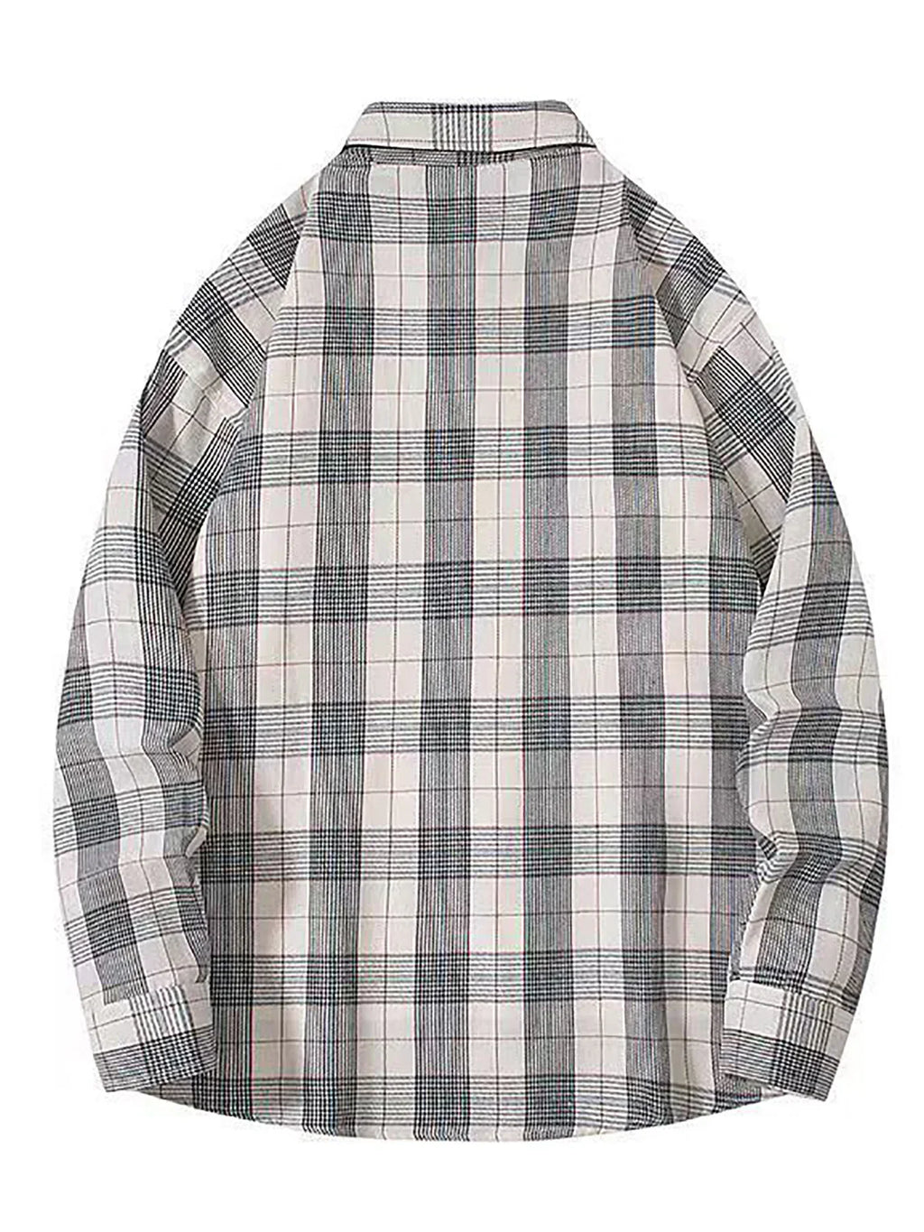 Long Sleeve Men's Shirt New Spring New Style Cool Retro Japanese Grid Large Size Collar Shirt Jacket Standard Fit Youth Fashion