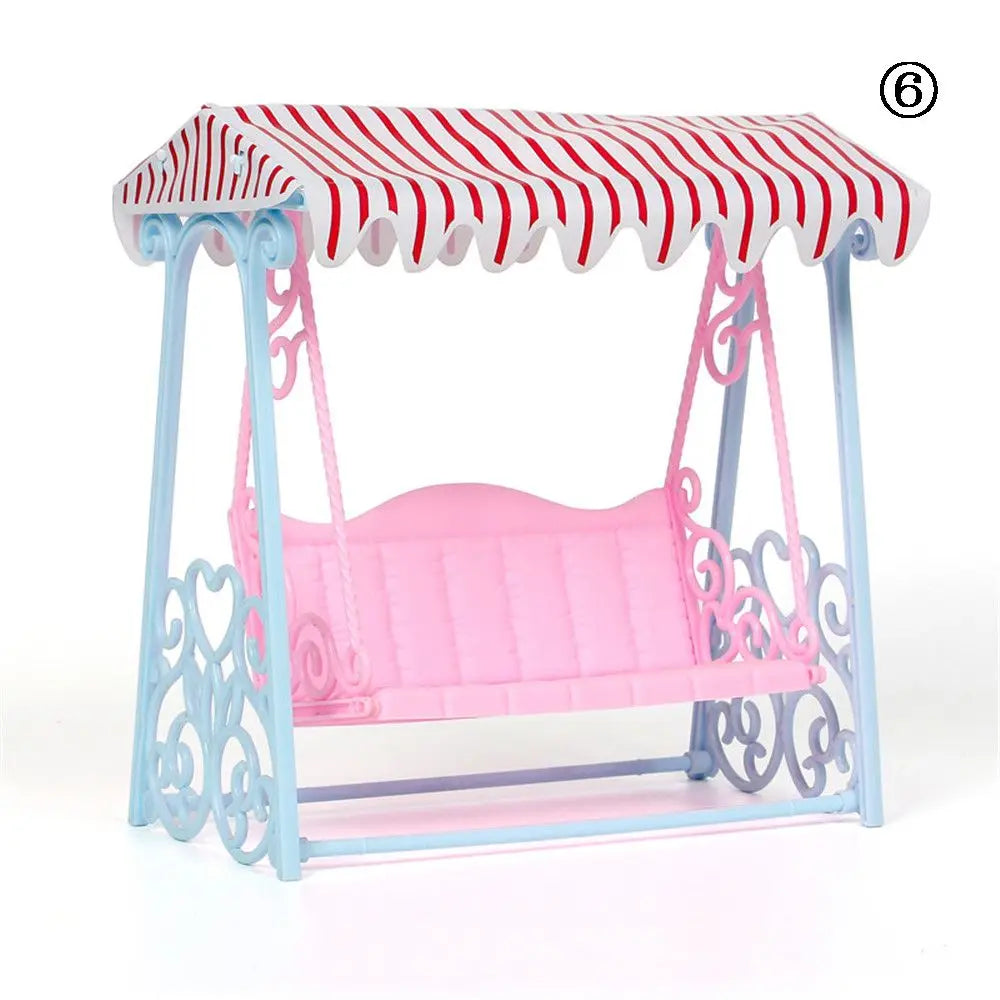 Dollhouse Furniture Creative Miniature Furniture Wardrobe/Bed/Shoe Rack/Bathtub/Swing For Doll Living Room Decor Accessories