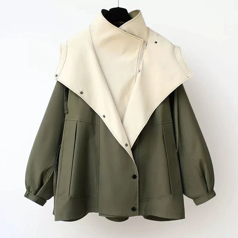 Women Spring Autumn Mid-Length Trench Coat 2026 New Casual Trendy Workwear Jacket Women Loose Hooded Windbreaker Women Jacket