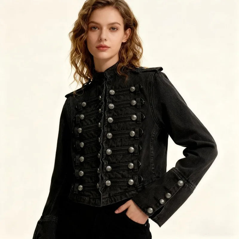 Blouse Jacket Women Spring/Autumn Cropped Denim American-style Slim-fit Casual Minimalist Comfortable Niche Premium Distinctive