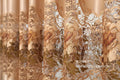 Embroidered Yarn Luxury Curtains for Living Dining Room Bedroom Semi Blackout Hollowed-out Pastoral Fashion Jacquard Custom