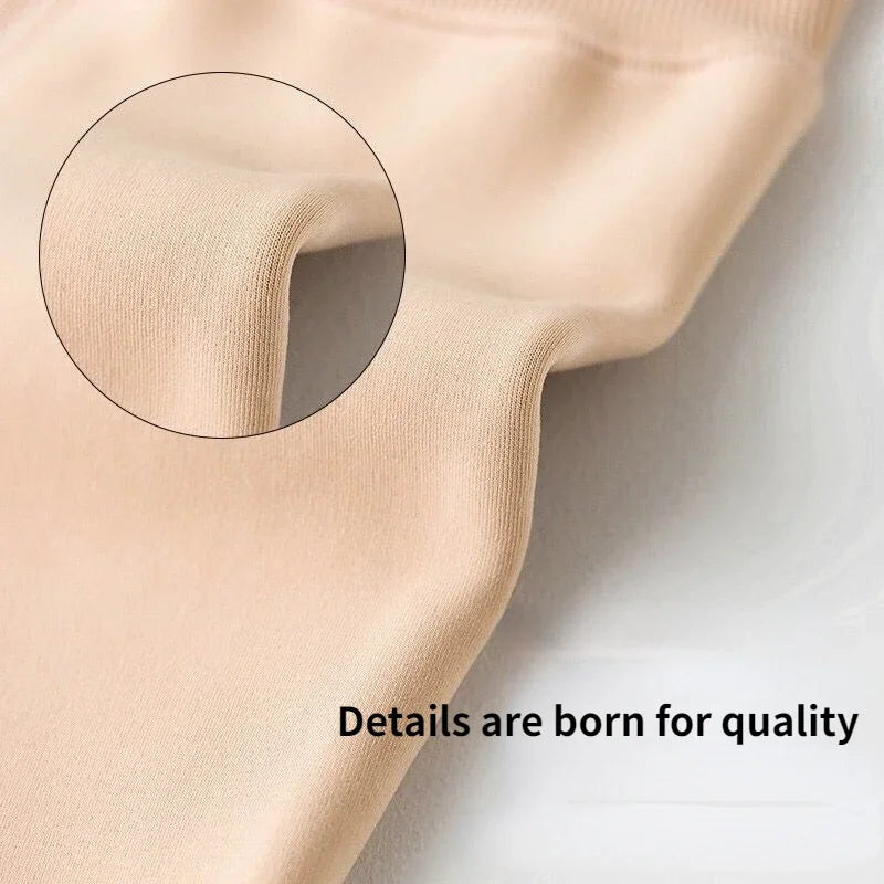 Winter Thermal Pantyhose Women Thicken Stockings Fake Translucent Pantyhose Fleece Lined Tights High Waist Elastic Wool Socks