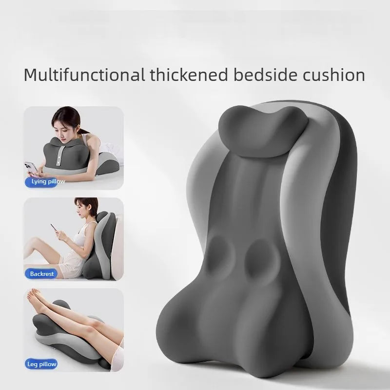 New Bed Headrest Pillow for Reading in Bed Sofa Bedroom Multifunctional Neck Lumbar Support Large Back Cushion