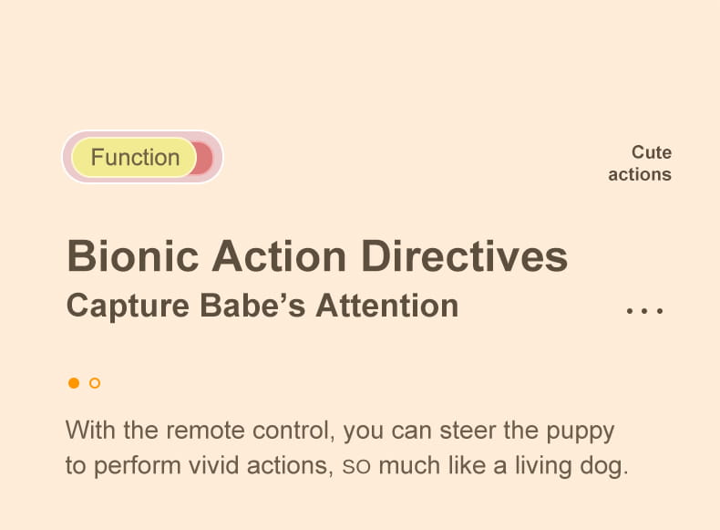 Rc robot dog interactive smart electronic stunt pet in black with a remote control capturing a child’s attention by steering the puppy to perform vivid, lifelike bionic actions.