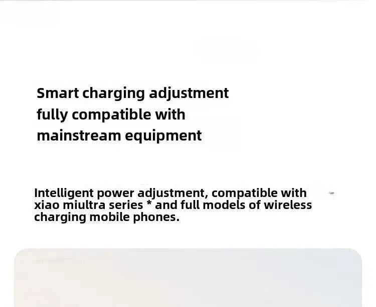El cargador inalámbrico para coche Xiaomi de 50 W con montaje rápido incorpora carga inteligente compatible con la serie Xiaomi Ultra y con equipos convencionales para una carga inalámbrica eficiente de 50 W en el coche.