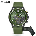 MEGIR Men Wristwatch Fashion Casual Quartz Date Watches Luxury Male Clock Chronograph Multifunctional 30M Waterproof Sport