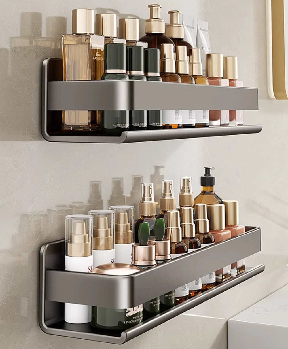 Bathroom Shelf Without Drilling Makeup Organizer Shampoo Storage Shelf Storage Rack For Kitchen Bathroom Organizer Accessorie