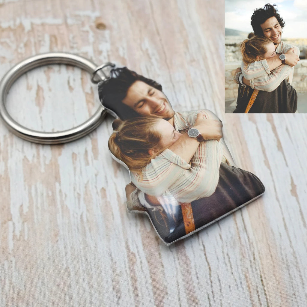 Custom Keychain Personalized Photo Keychain Pet Picture Keyring Pet Photo Keychain Customized Photo Jewelry Dog Memorial Gift