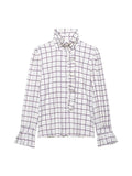 Women Sweet Shirts 2025 Fashion Ladies Casual Purple Striped Blouses for Party Female Chic Tops Girls Cute Clothes